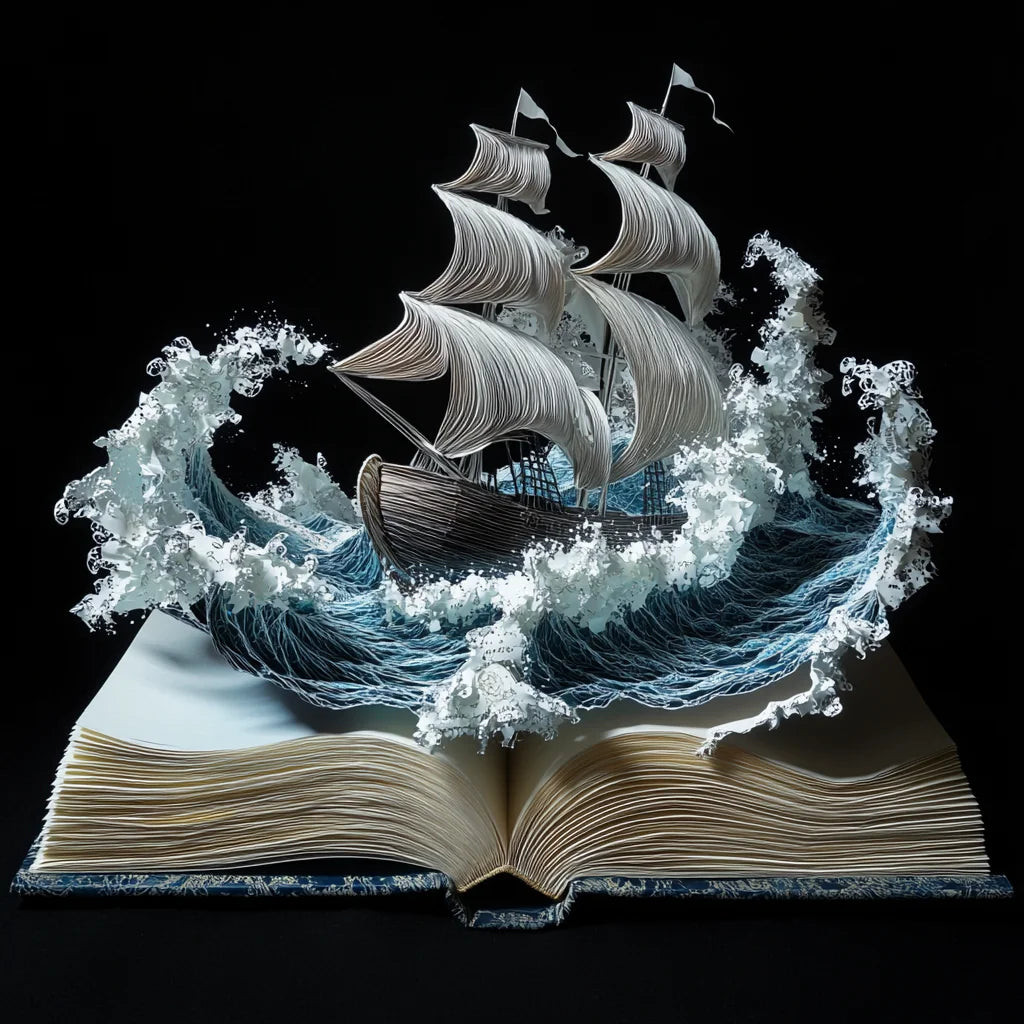Ship In The Ocean Book Diamond Art Kit