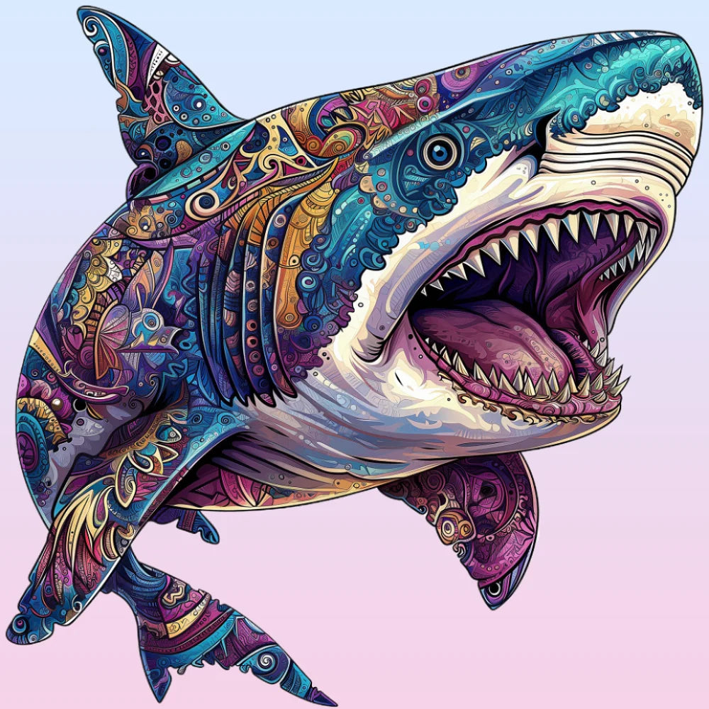 Abstract Pattern Shark Diamond Art Kit