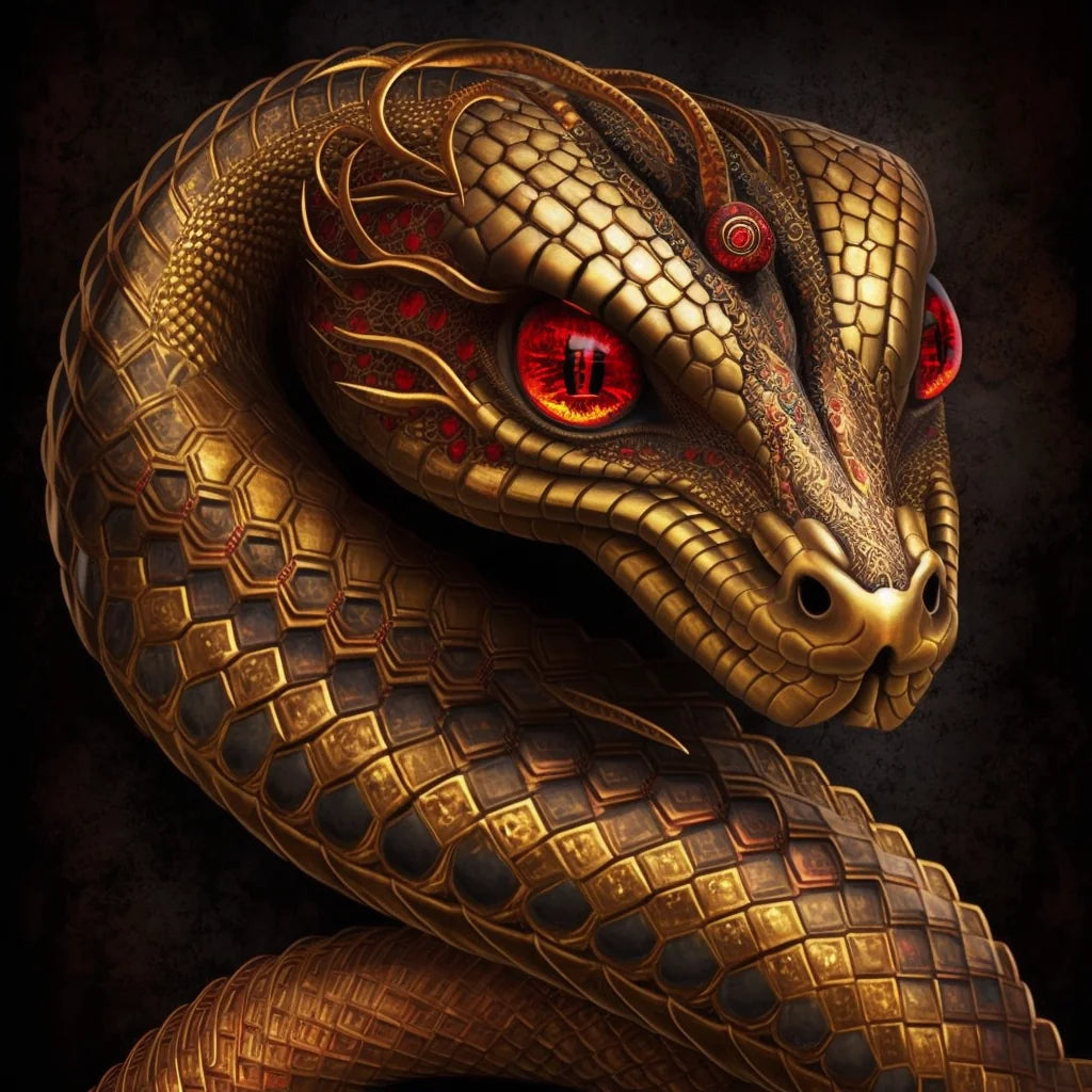 Golden Snake Diamond Art Kit