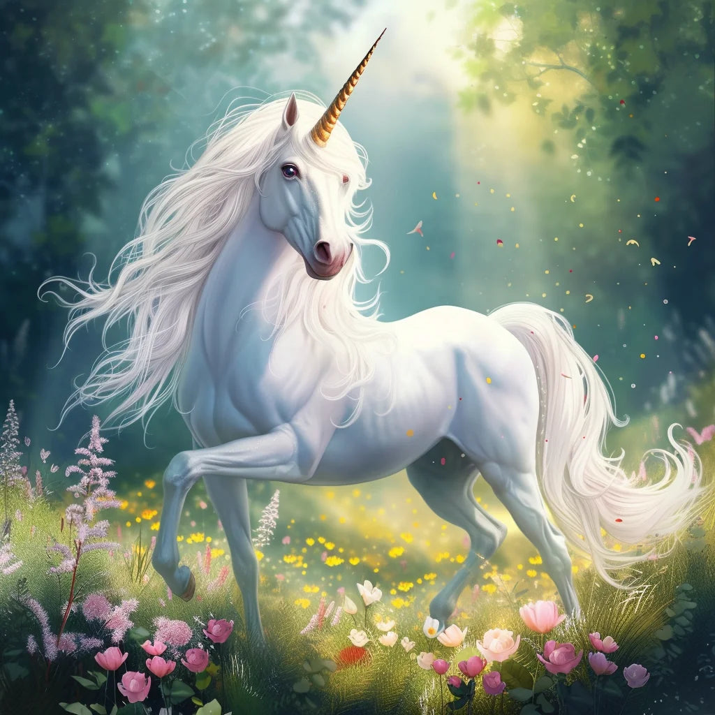White Unicorn Sunlight Diamond Art Kit