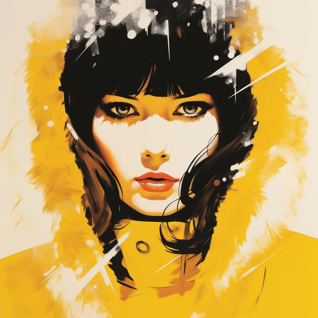 Yellowjacket Abstract Girl Diamond Art Kit