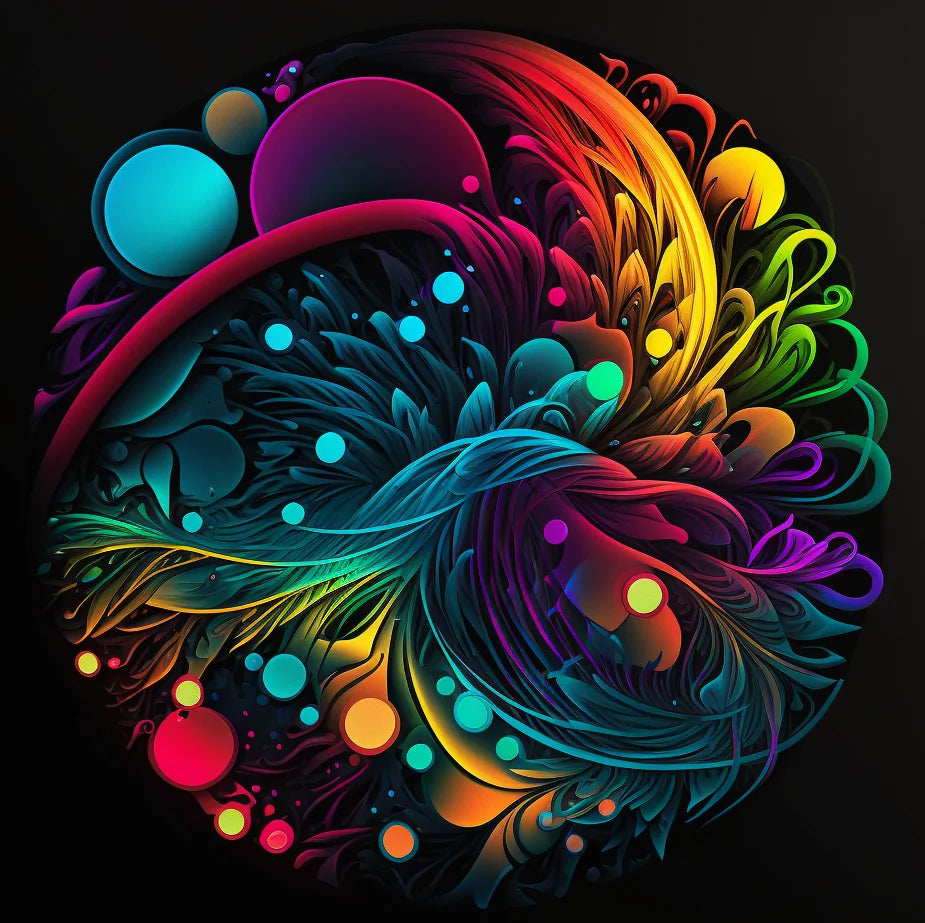 Colorful Shapes And Swirls Diamond Art Kit