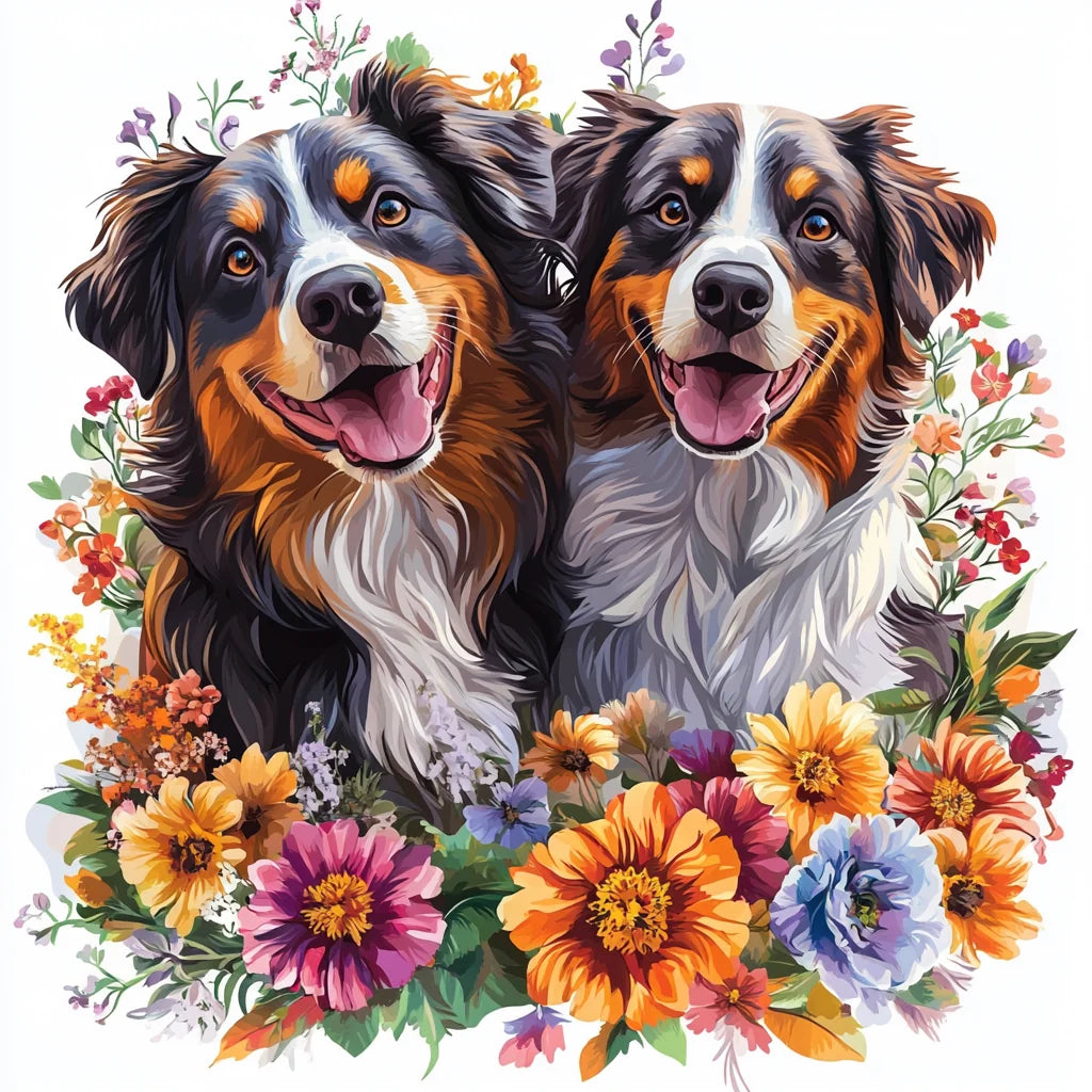 Colorful Flowers Australian She Phers Diamond Art Kit