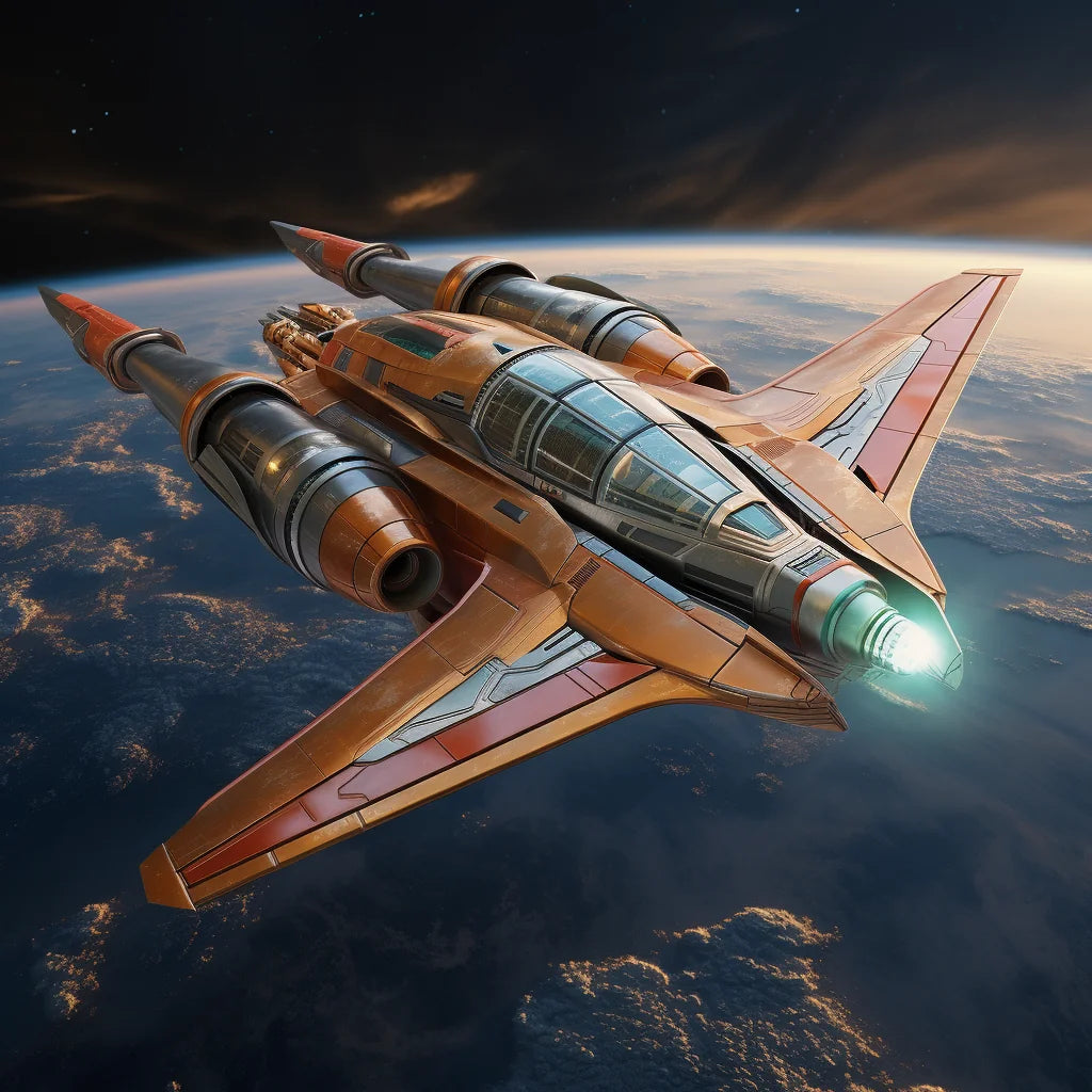 Orange Spaceship Diamond Art Kit