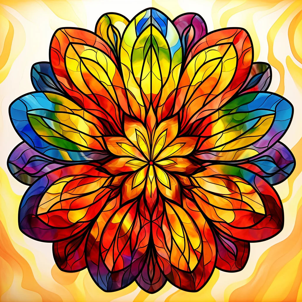Abstract Star Center Flower Diamond Art Kit