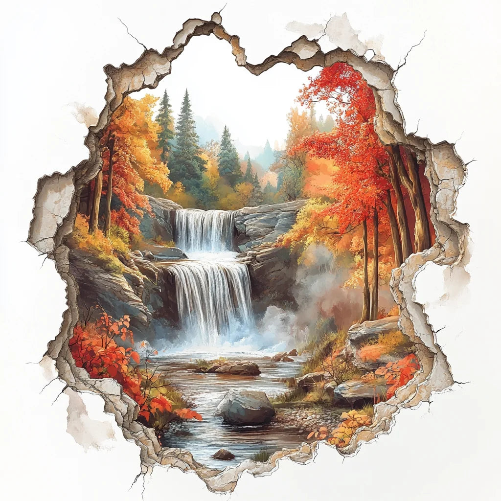 Whitewall Fall Waterfall Diamond Art Kit