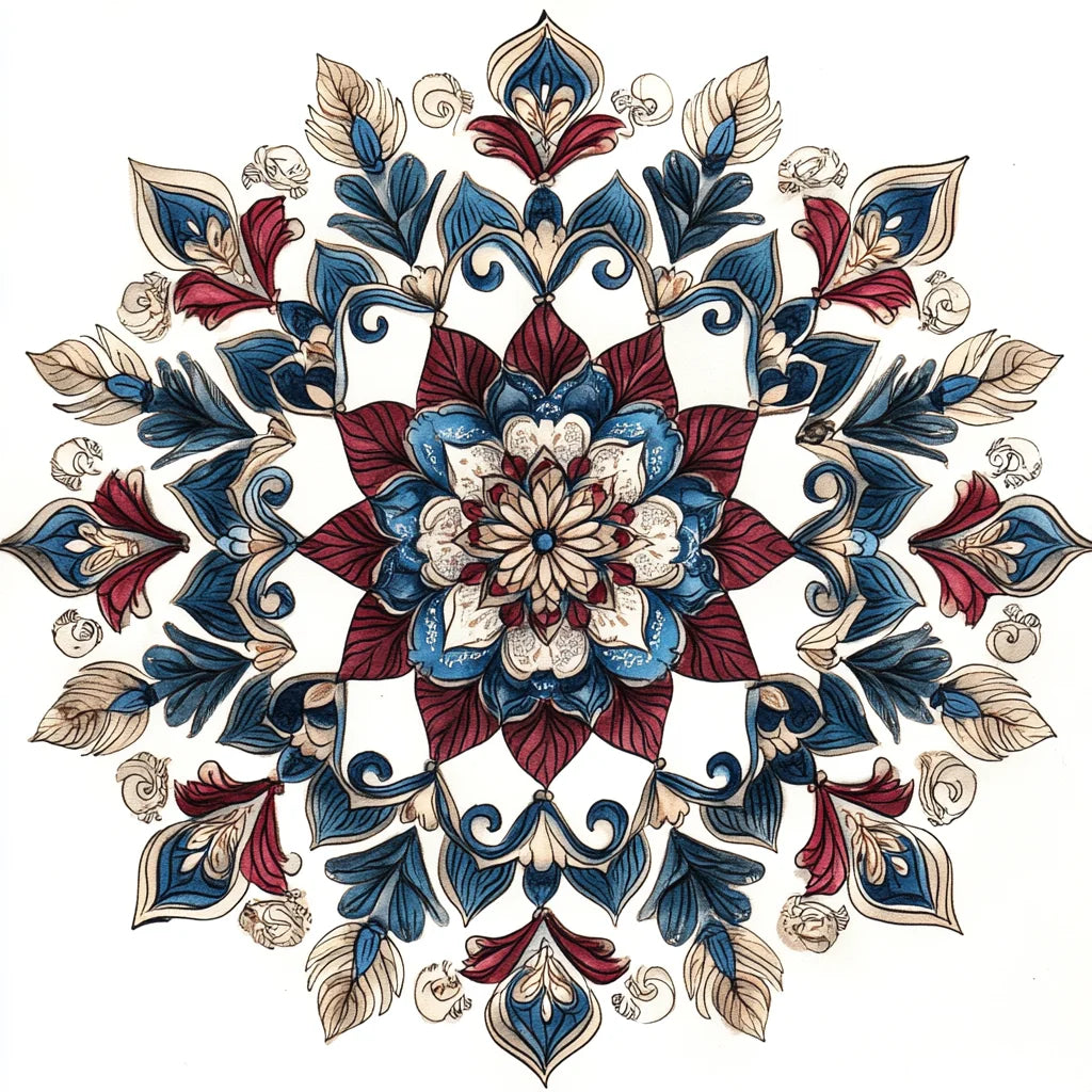 Off White Feather Mandala Diamond Art Kit