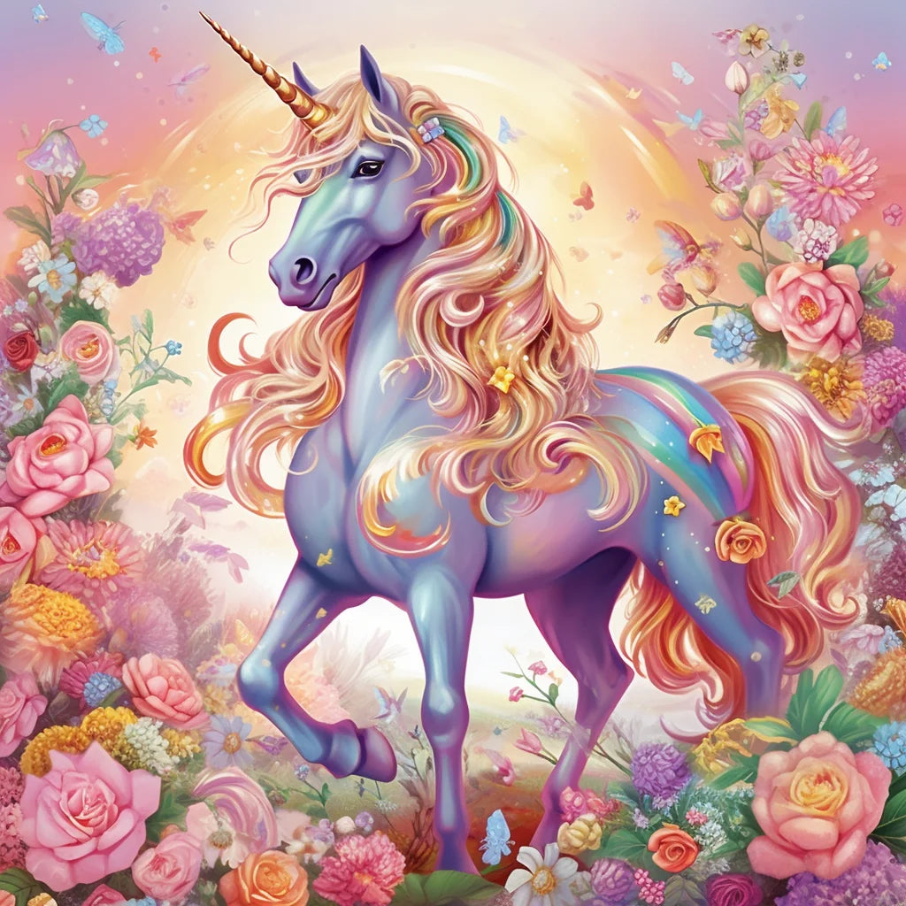 Apricot Mane Unicorn Diamond Art Kit