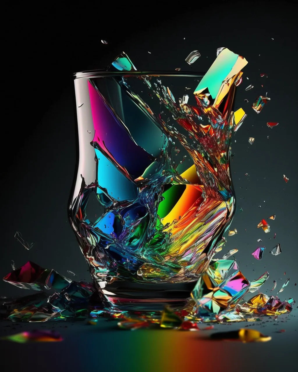 Shattered Rainbow Glass Diamond Art Kit