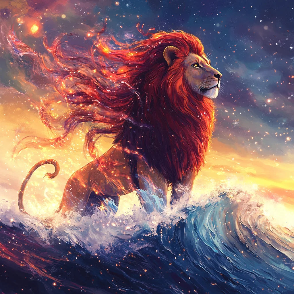Mystic Wave Lion Diamond Art Kit
