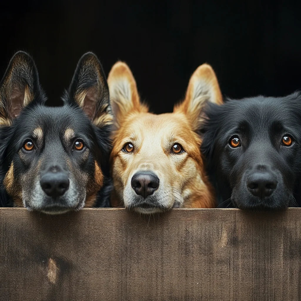 Three Dogs Over The Fence Diamond Art Kit