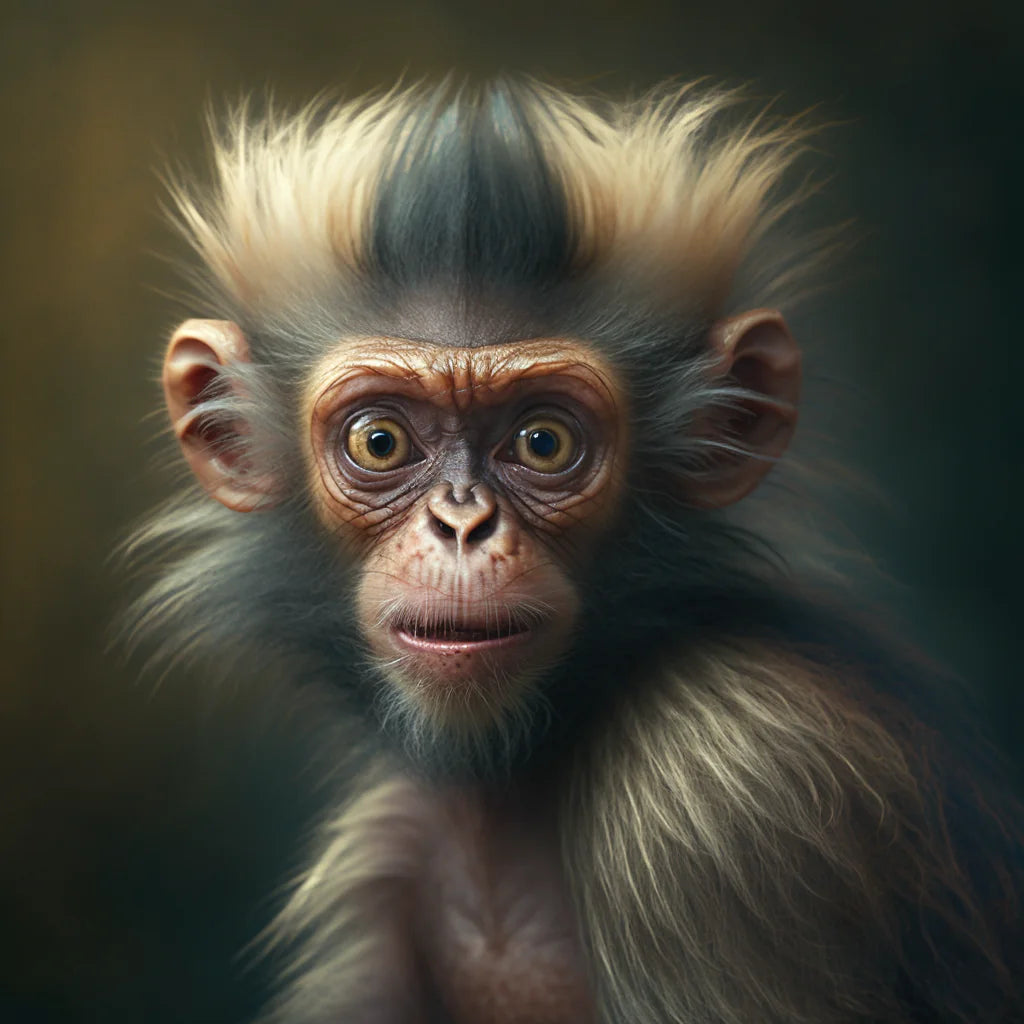 Surprised Little Monkey Diamond Art Kit