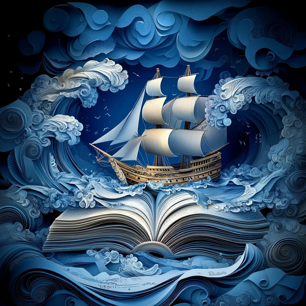 Sailing Ship Book Diamond Art Kit