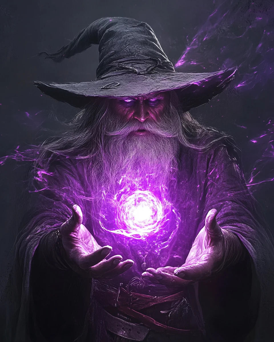 Purple Magic Wizard Diamond Art Kit