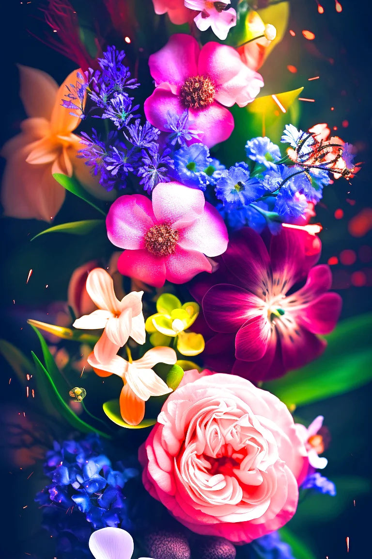 Cascading Flowers Diamond Art Kit
