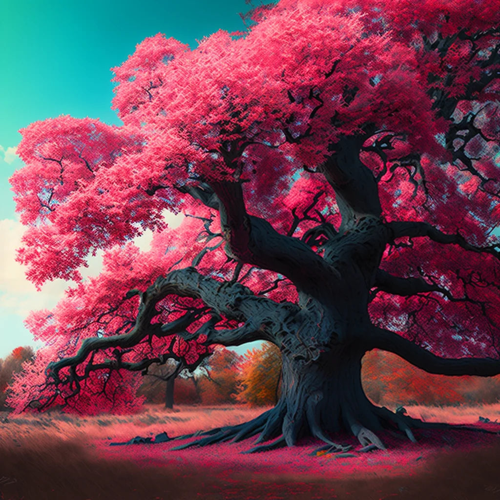 Pink Black Tree Diamond Art Kit