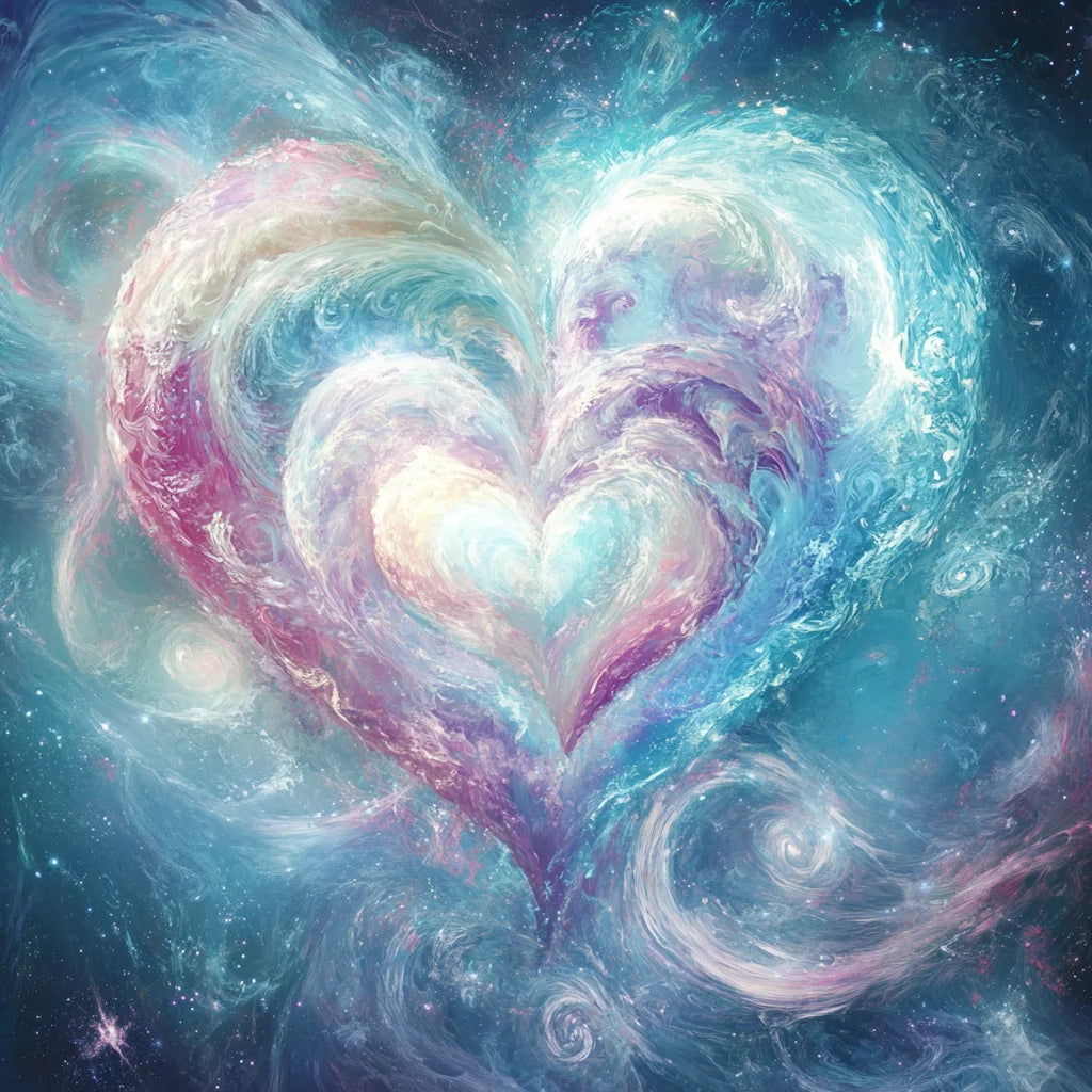Ethereal Swirls Of Light Heart Diamond Art Kit