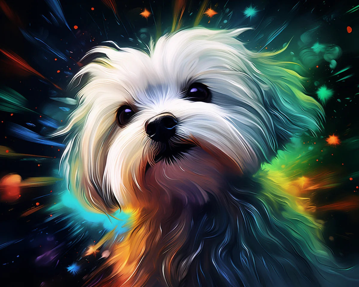 Color Blast Maltese Diamond Art Kit