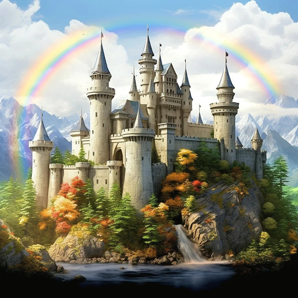 Rainbow Castle Diamond Art Kit