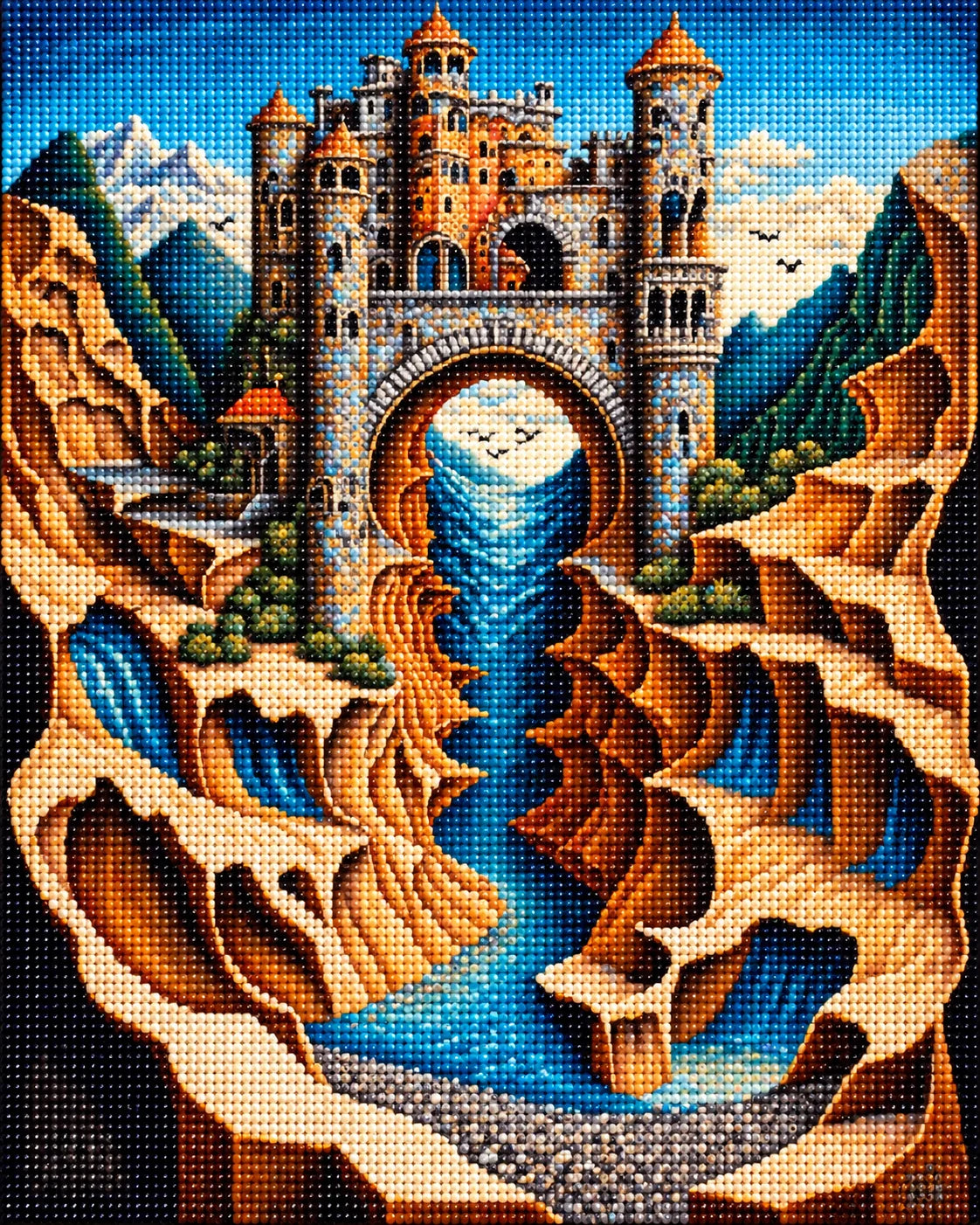 Abstract Mountain Castle Diamond Art Kit