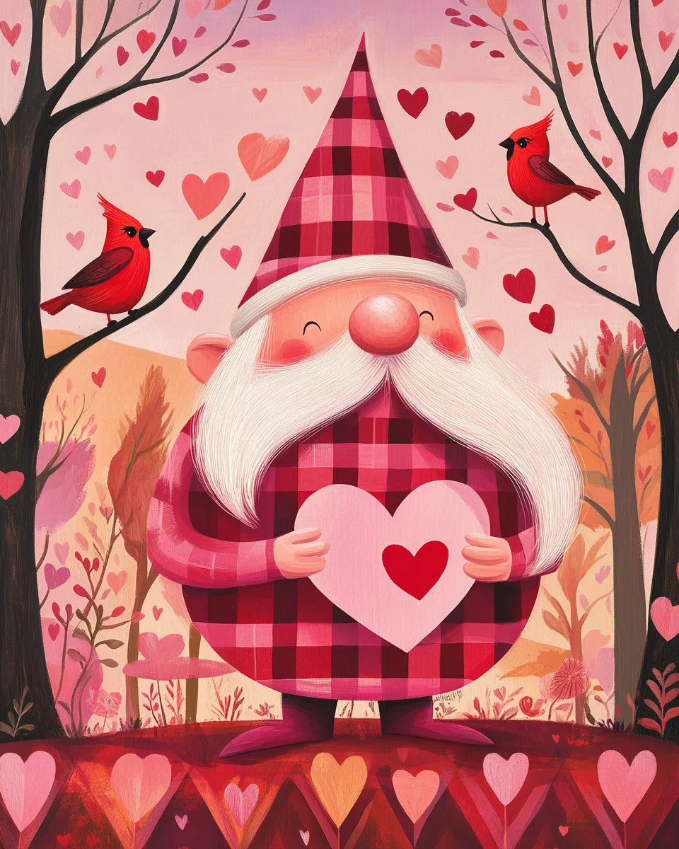 Jolly Valentine Gnome Diamond Art Kit