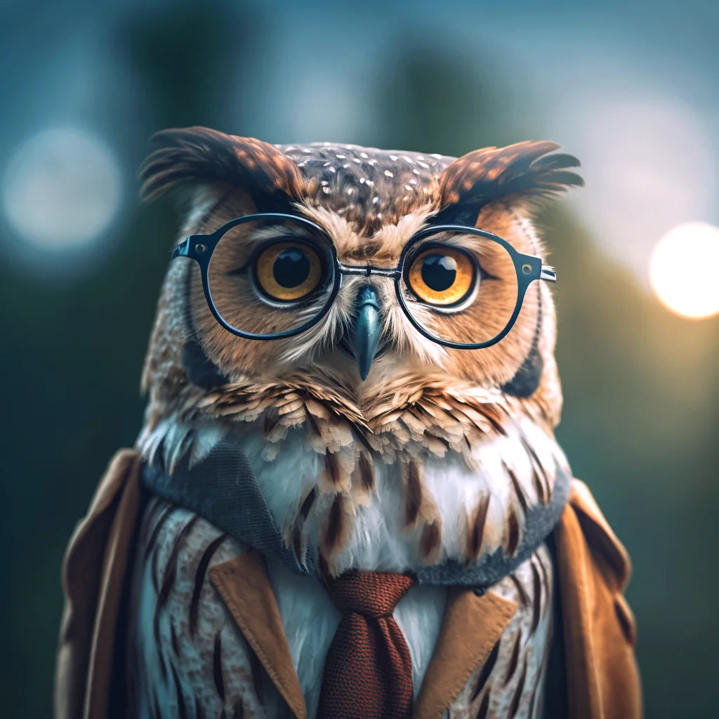 Eyeglass Owl Diamond Art Kit