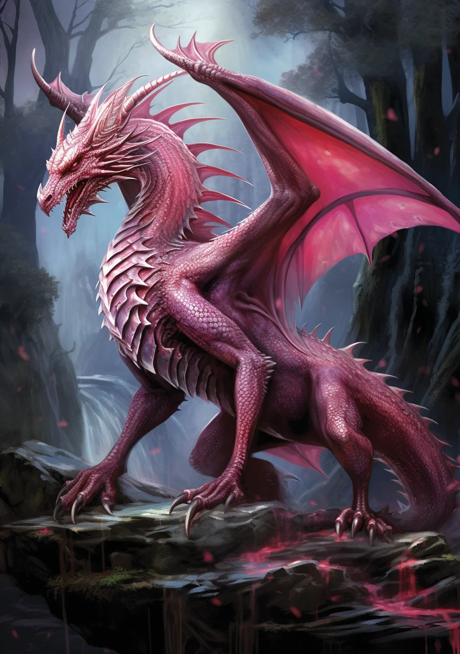 Red Dragon Forest Diamond Art Kit