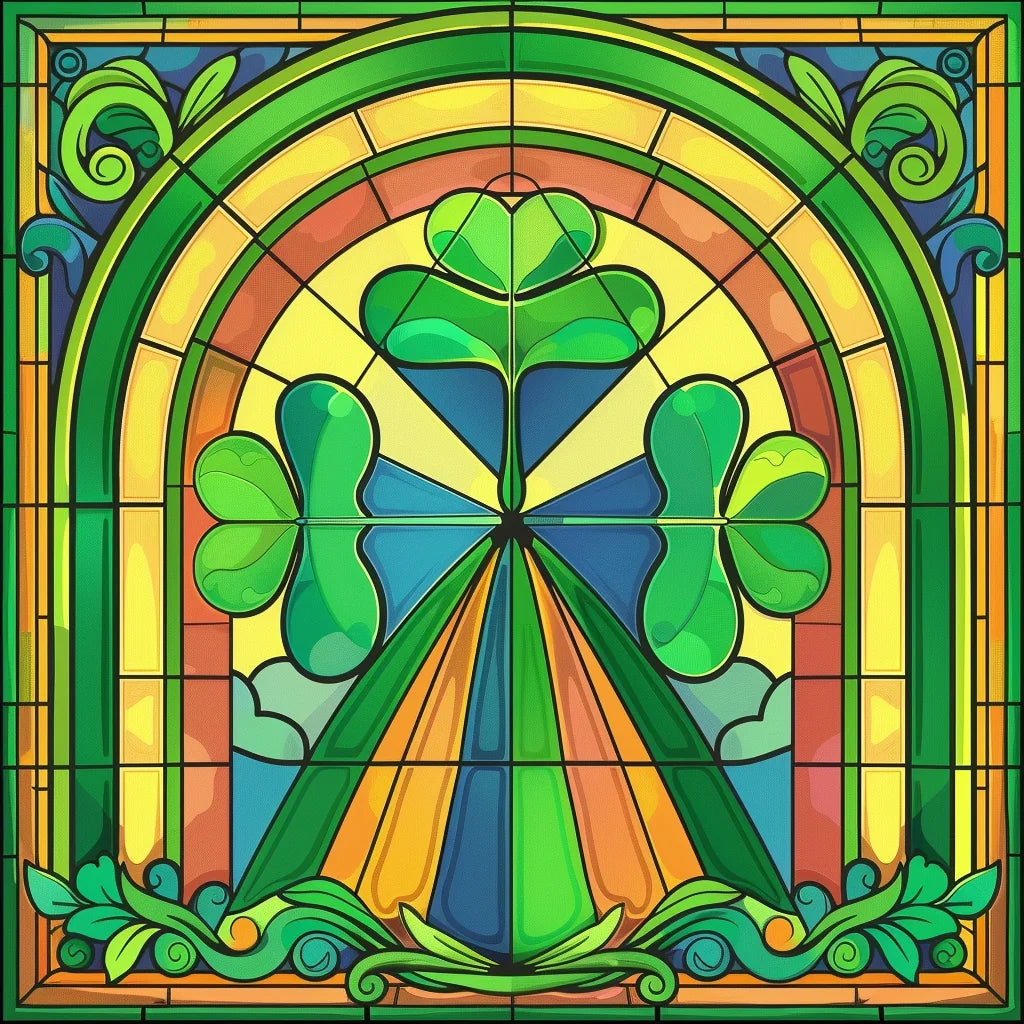 Abstract St Patricks Day Square Diamond Art Kit