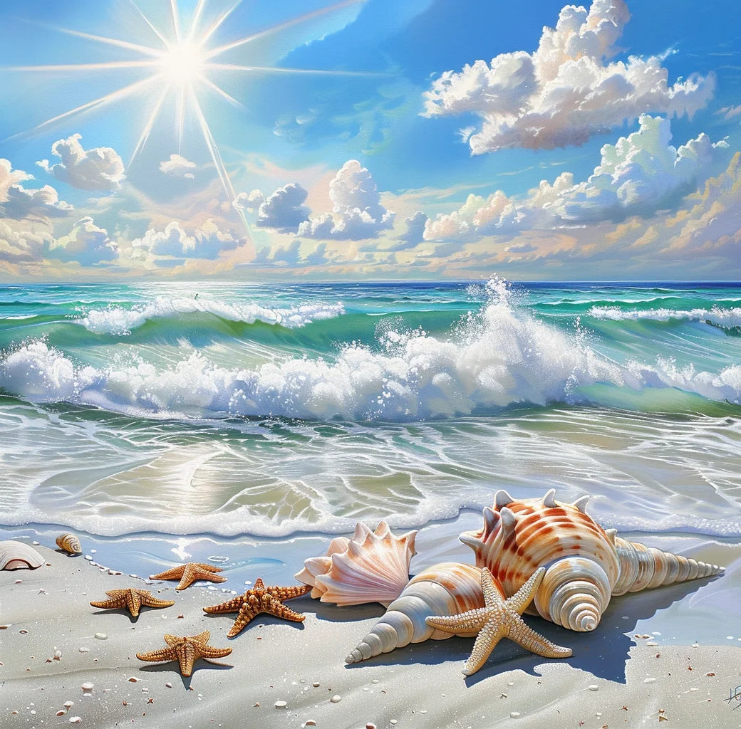 Sunny Beach Shells And Starfish Diamond Art Kit