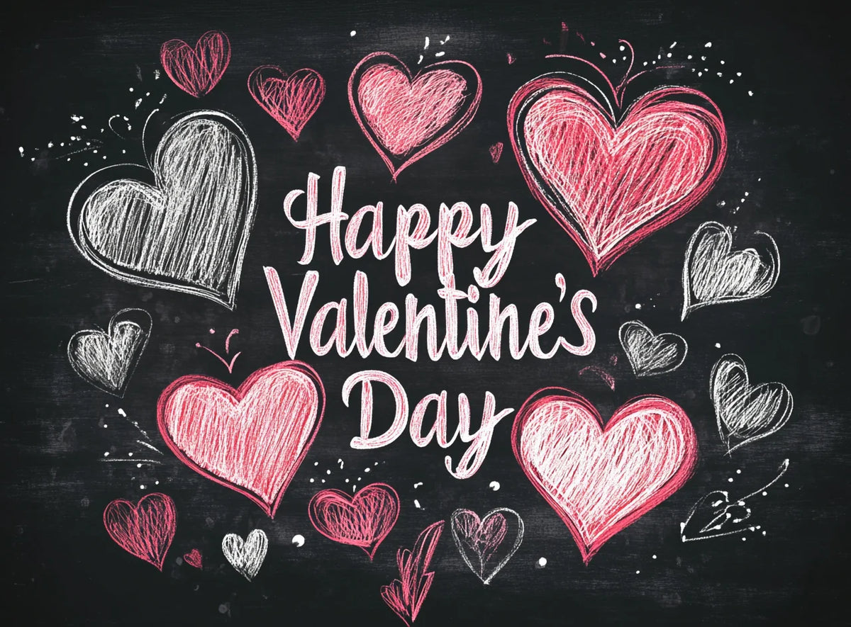 Happy Valentines Day Chalkboard Diamond Art Kit