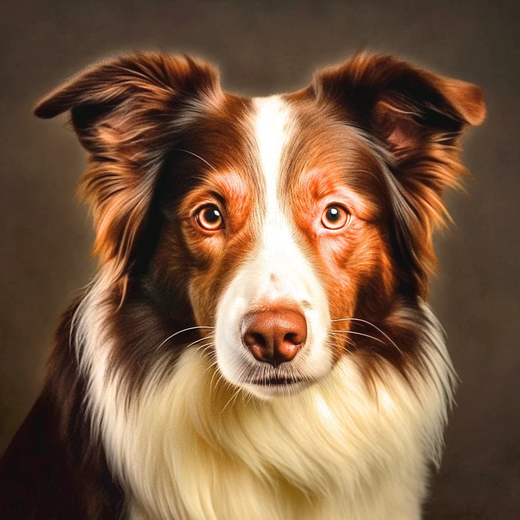 Brown Border Collie Diamond Art Kit