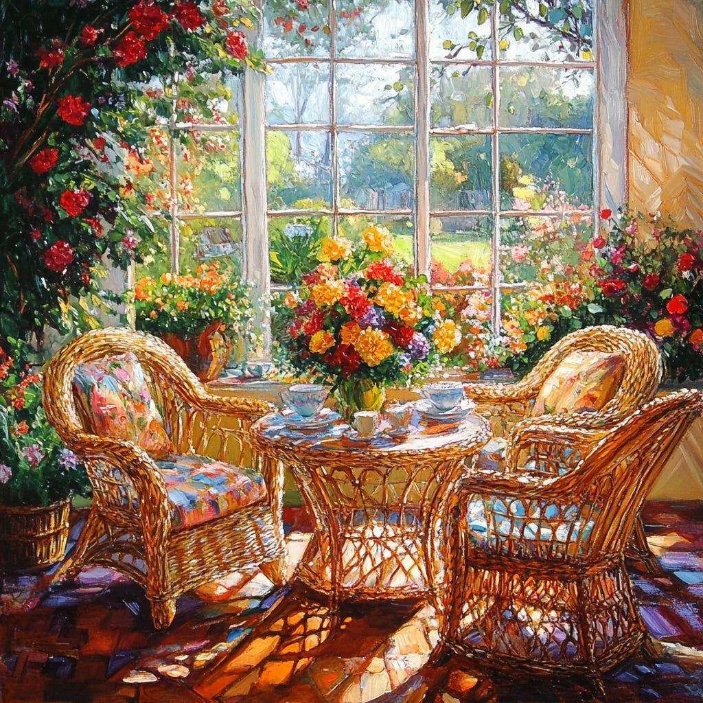 Sunroom Flowers Diamond Art Kit