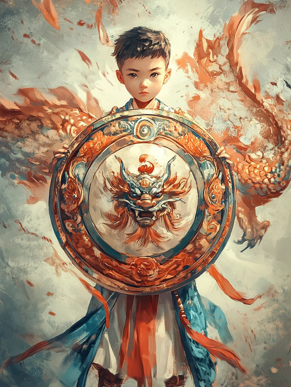 Chinese Boy Shield Diamond Art Kit