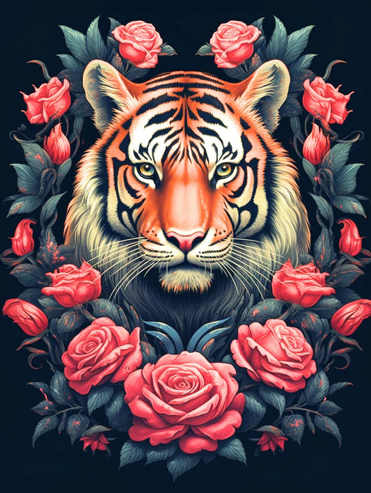 Tiger And Rose Diamond Art Kit