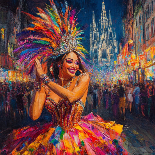 Madi Gras Dancer Cathedral Diamond Art Kit