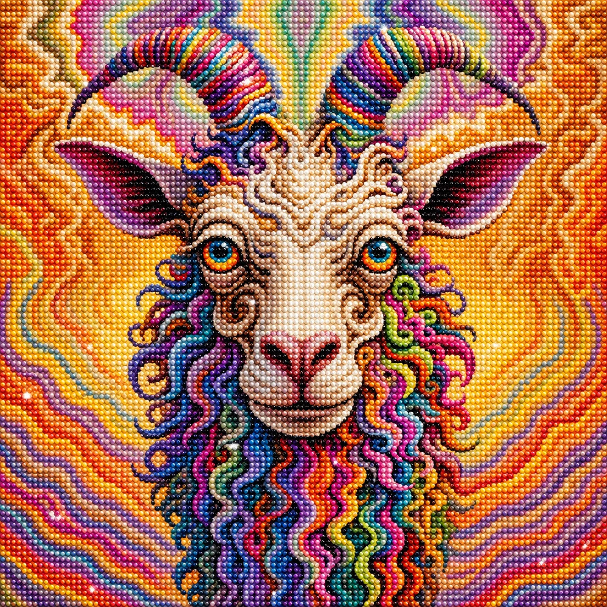 Abstract Old Goat Diamond Art Kit