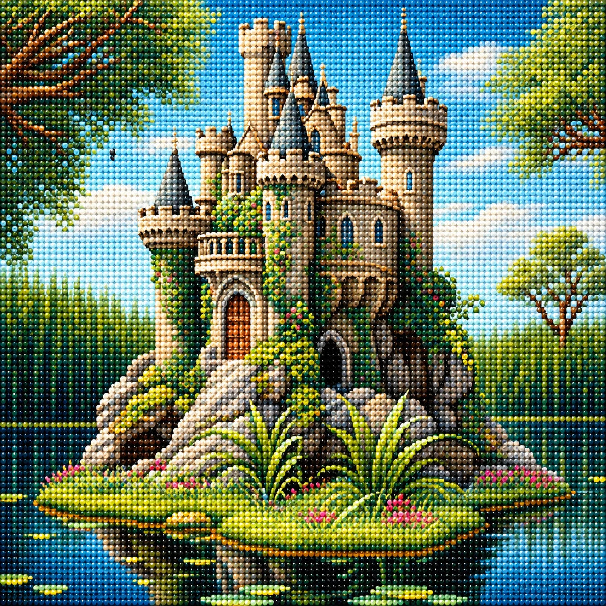 Pond Castle Diamond Art Kit