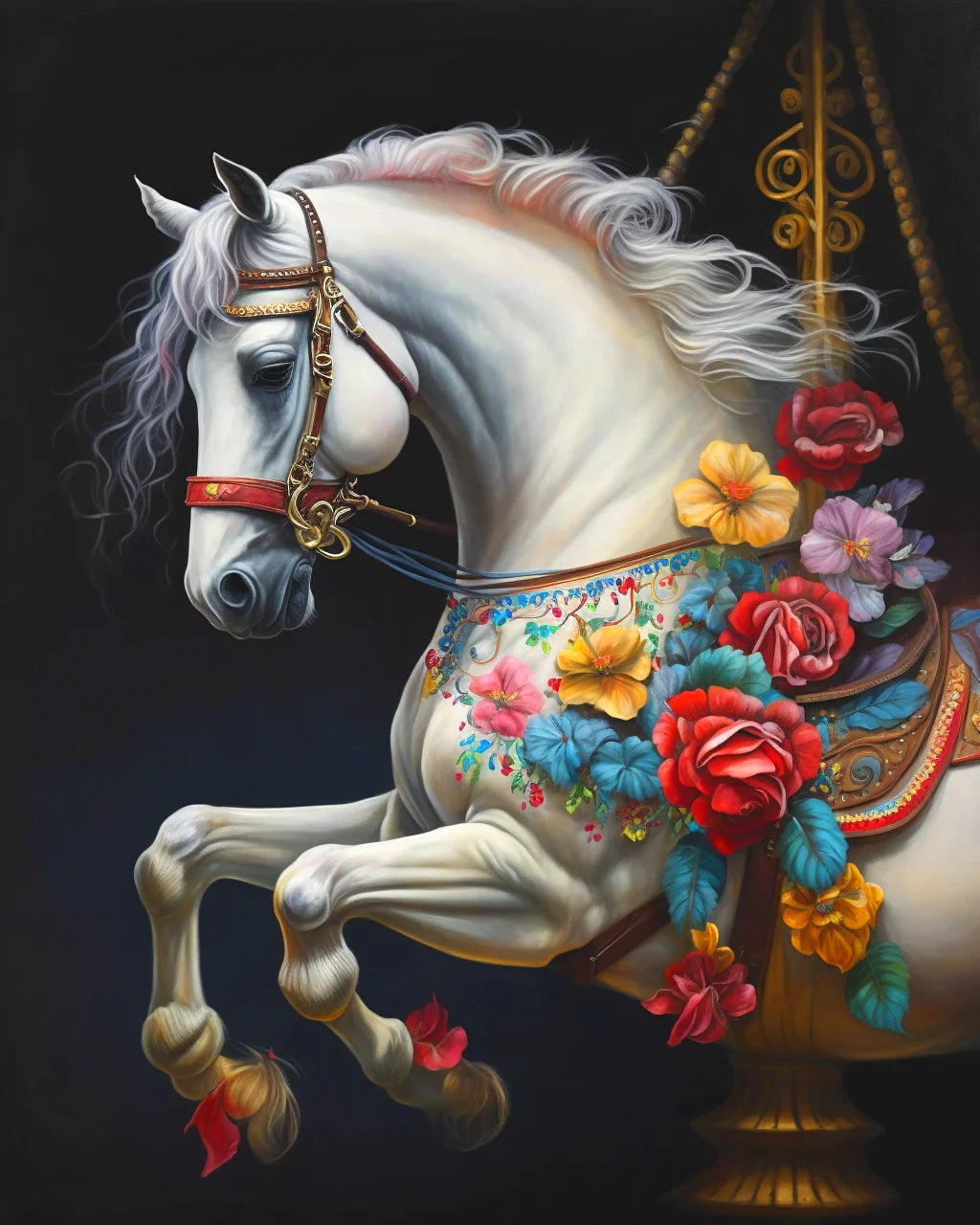 Flowers Whitehorse Diamond Art Kit