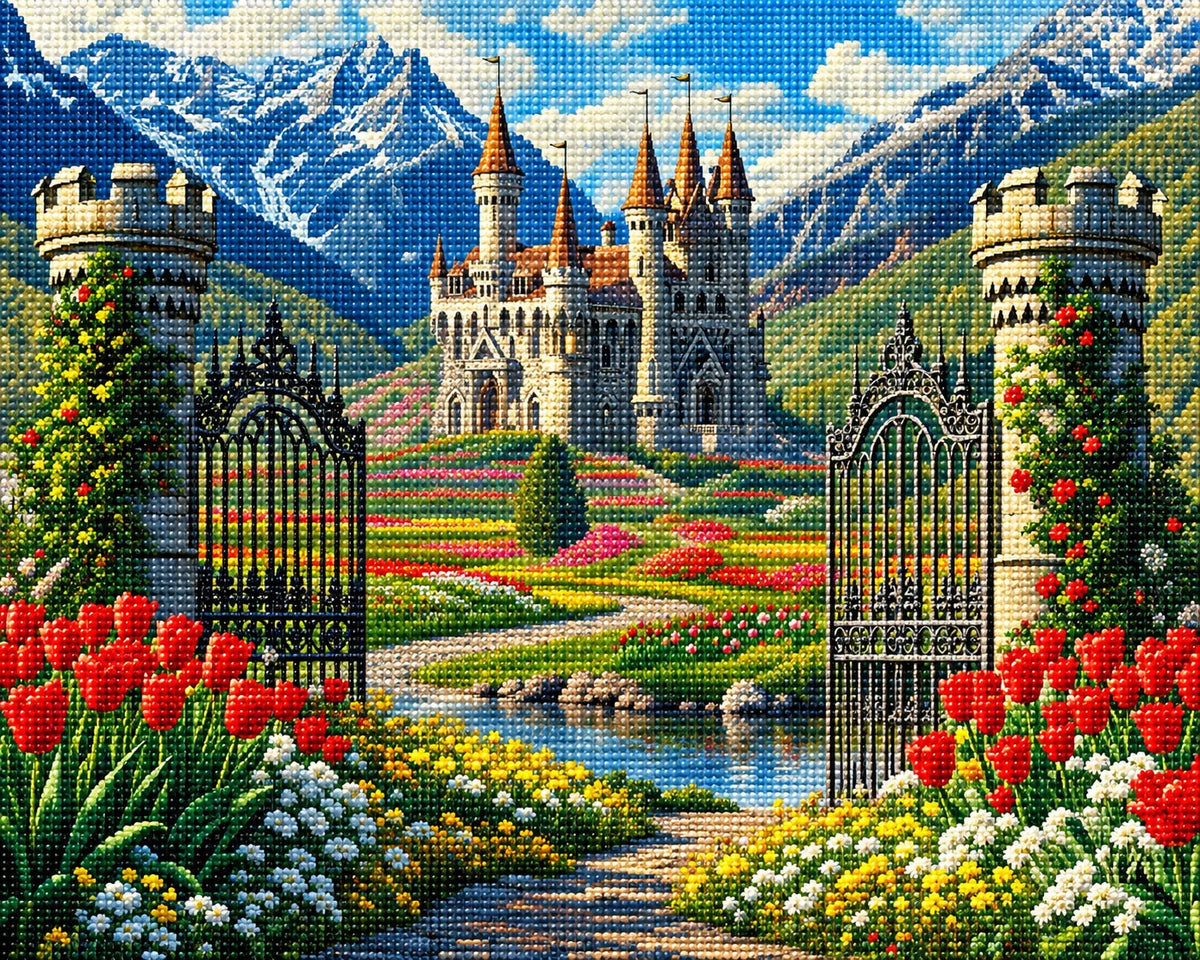 Medieval Castle Gates Diamond Art Kit