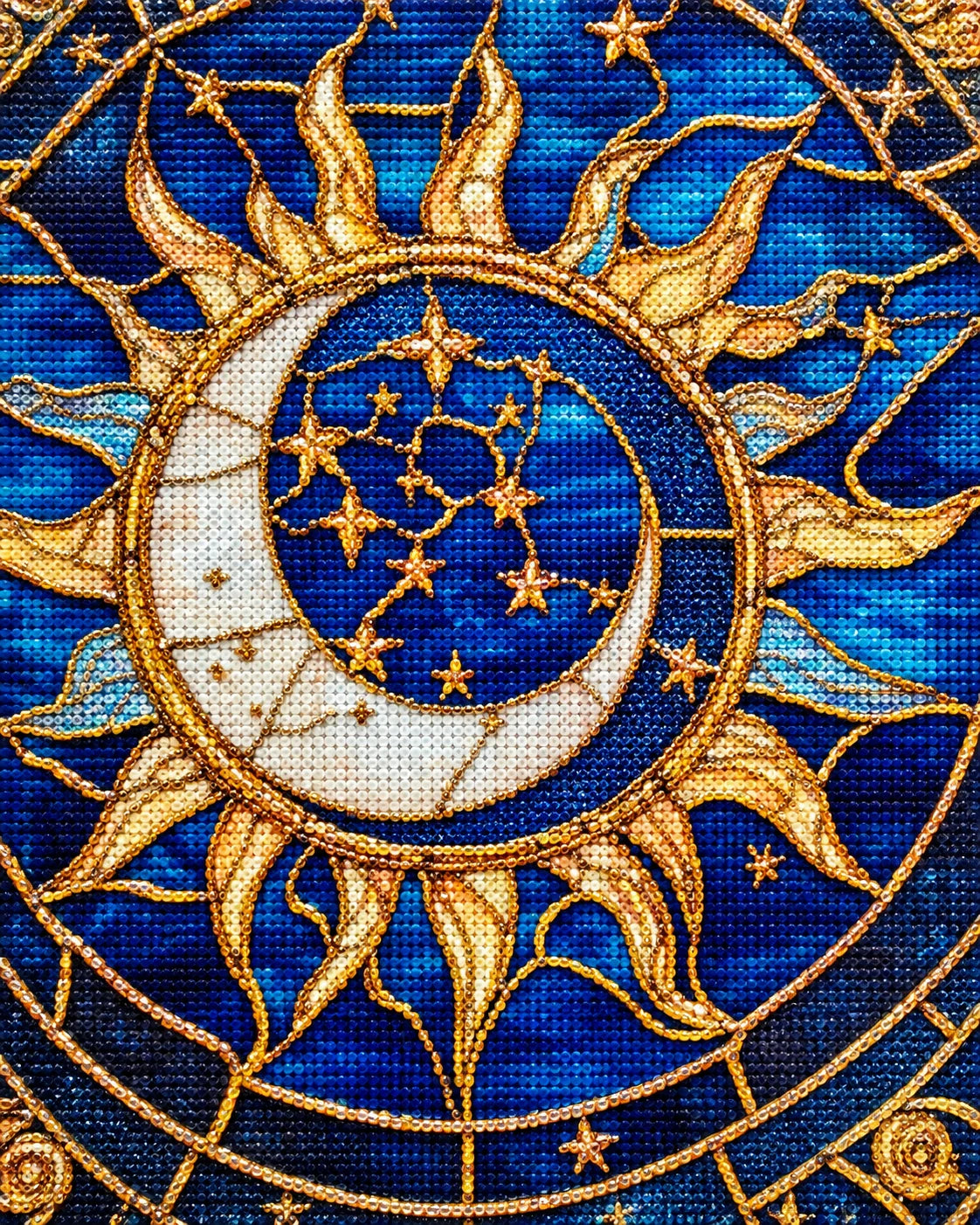 Sun And Stars Abstract Diamond Art Kit