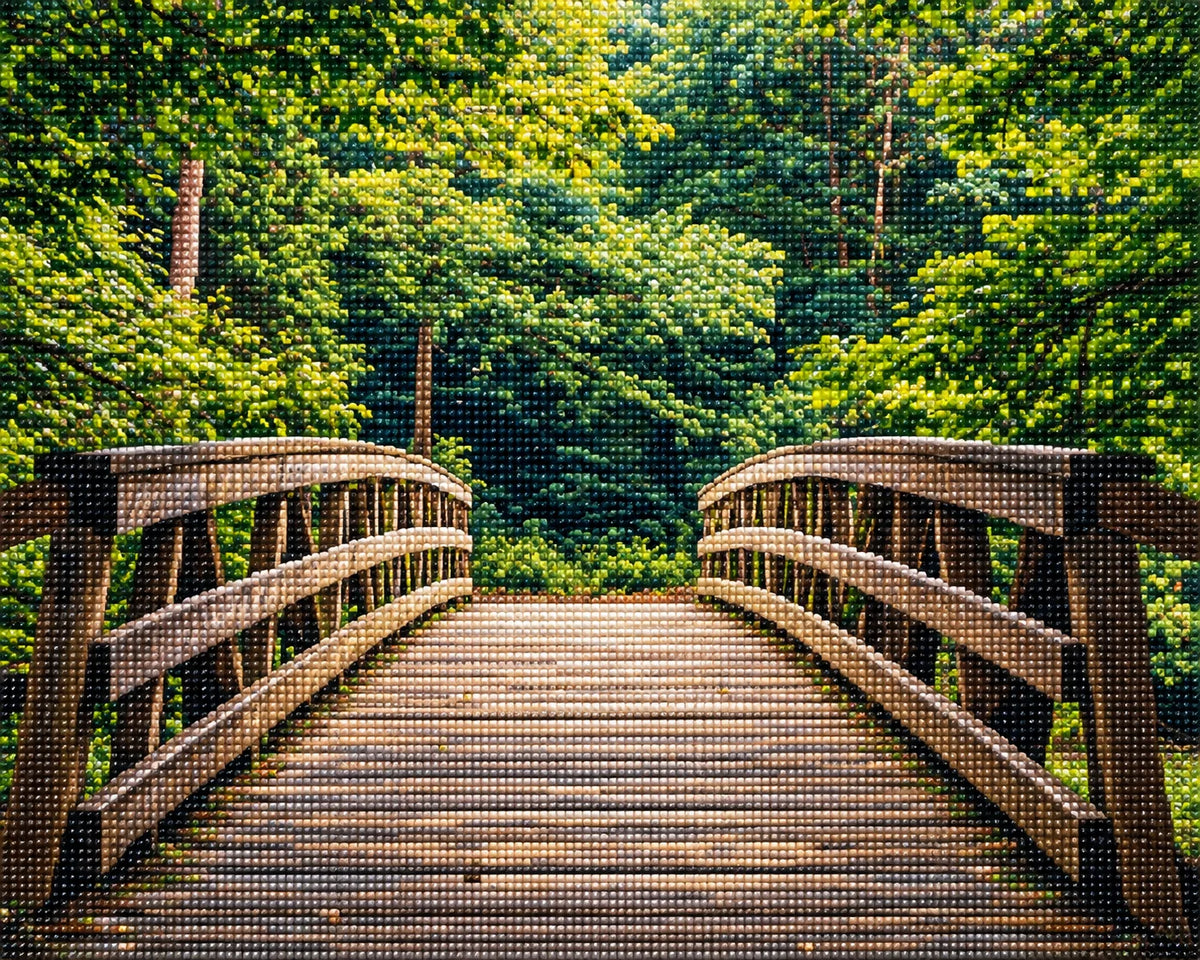Wooden Bridge Diamond Art Kit