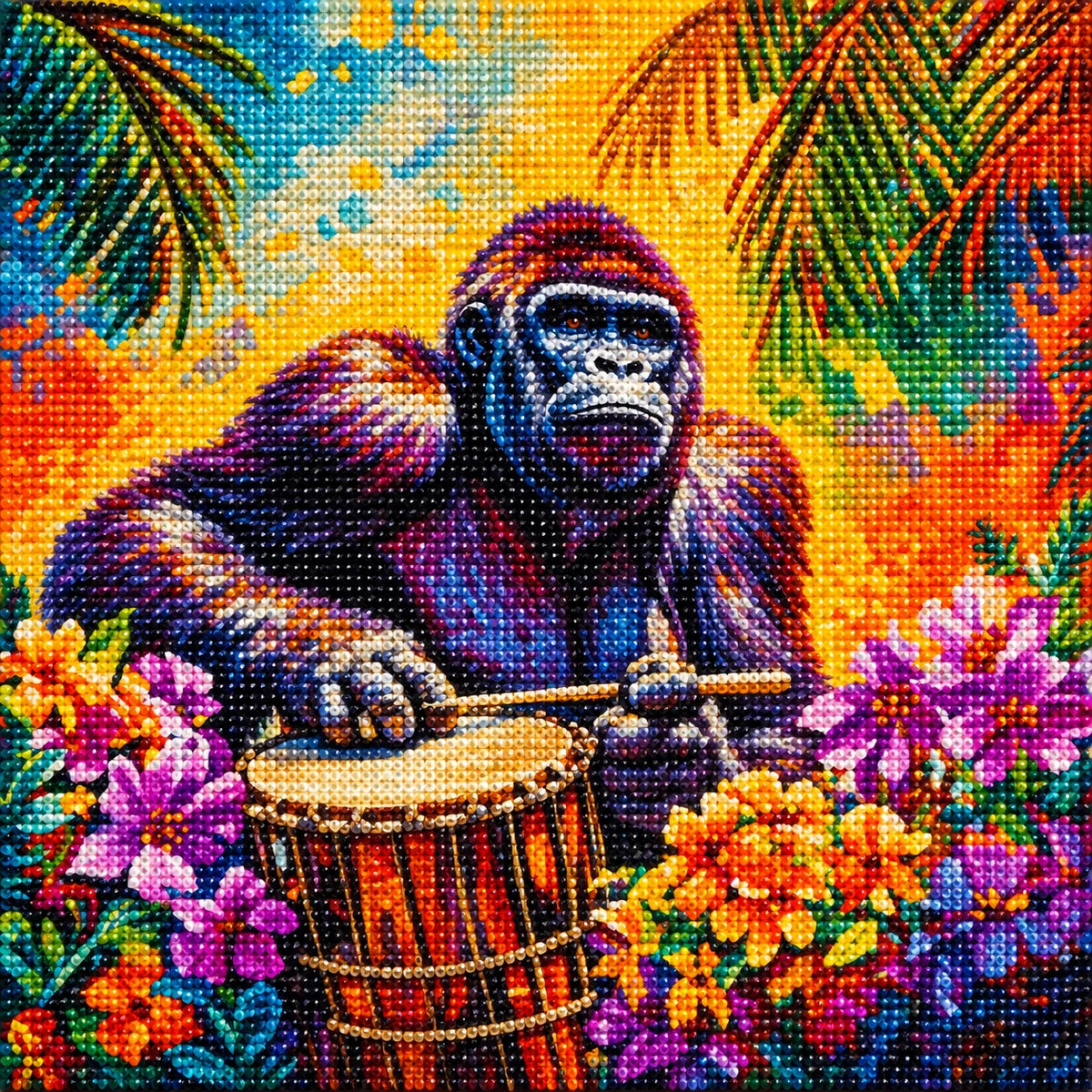 Gorilla Drum Diamond Art Kit