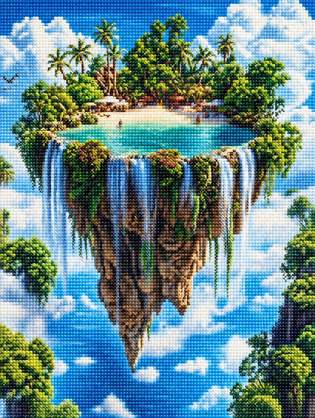 Floating Island In The Sky Diamond Art Kit