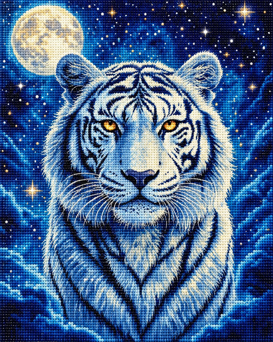 White Tiger Moon Diamond Art Kit