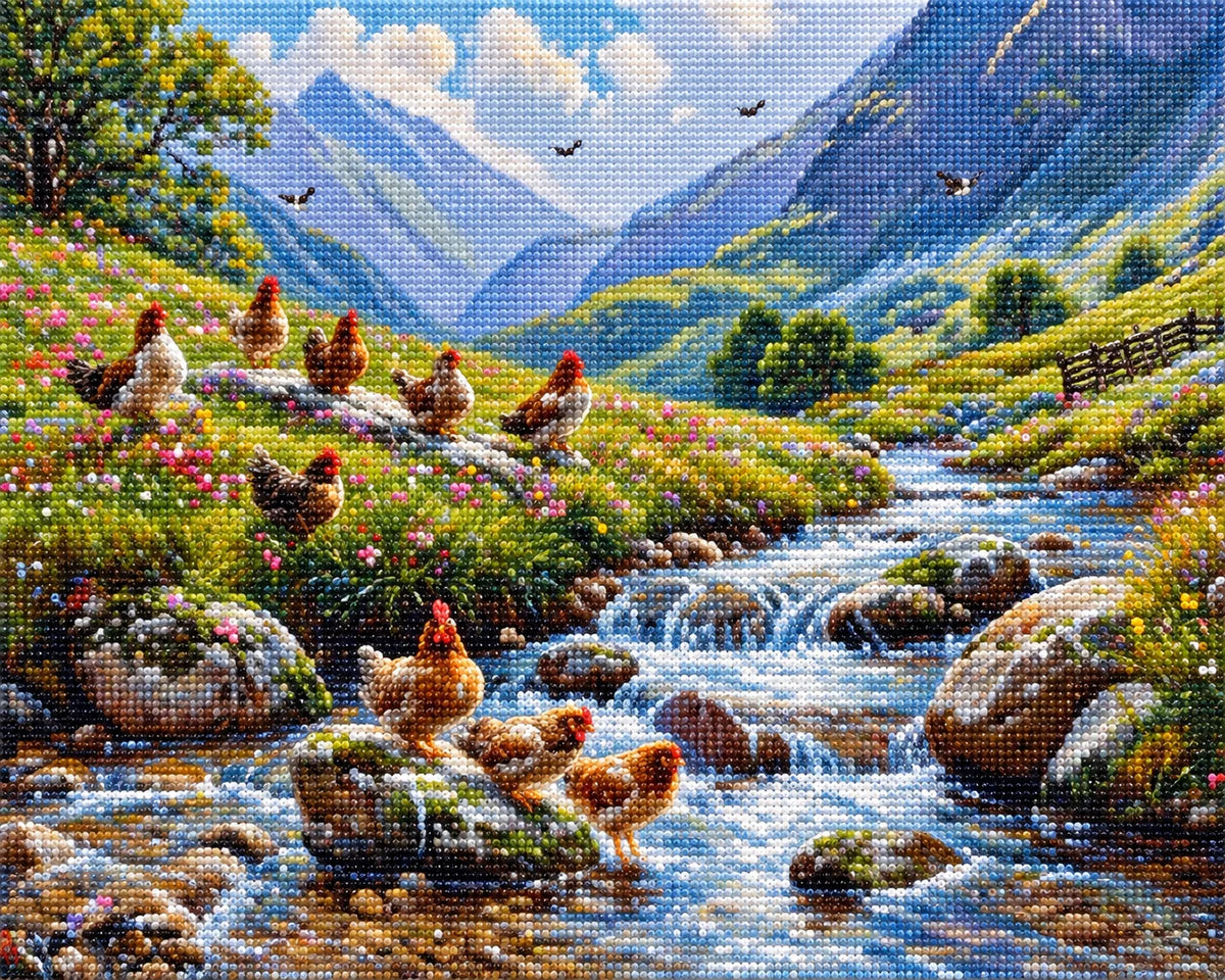 Chicken River Diamond Art Kit