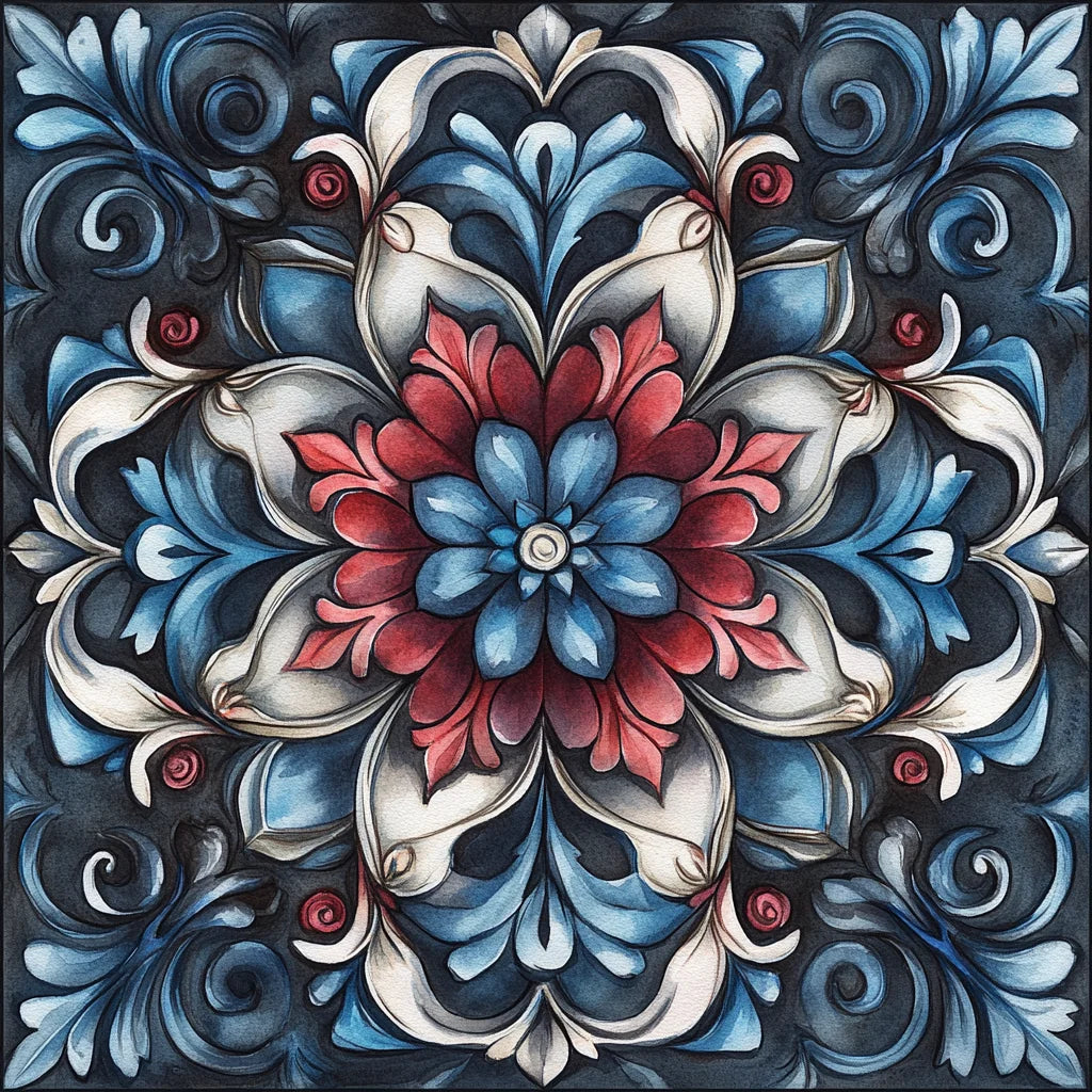Flue R Delis Flower Mandala Diamond Art Kit