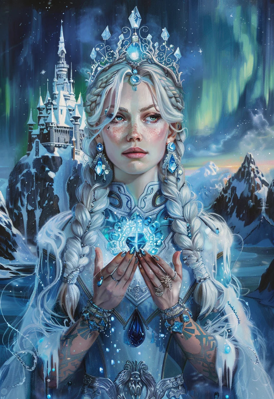 Blue Crystal Nordic Princess Diamond Art Kit
