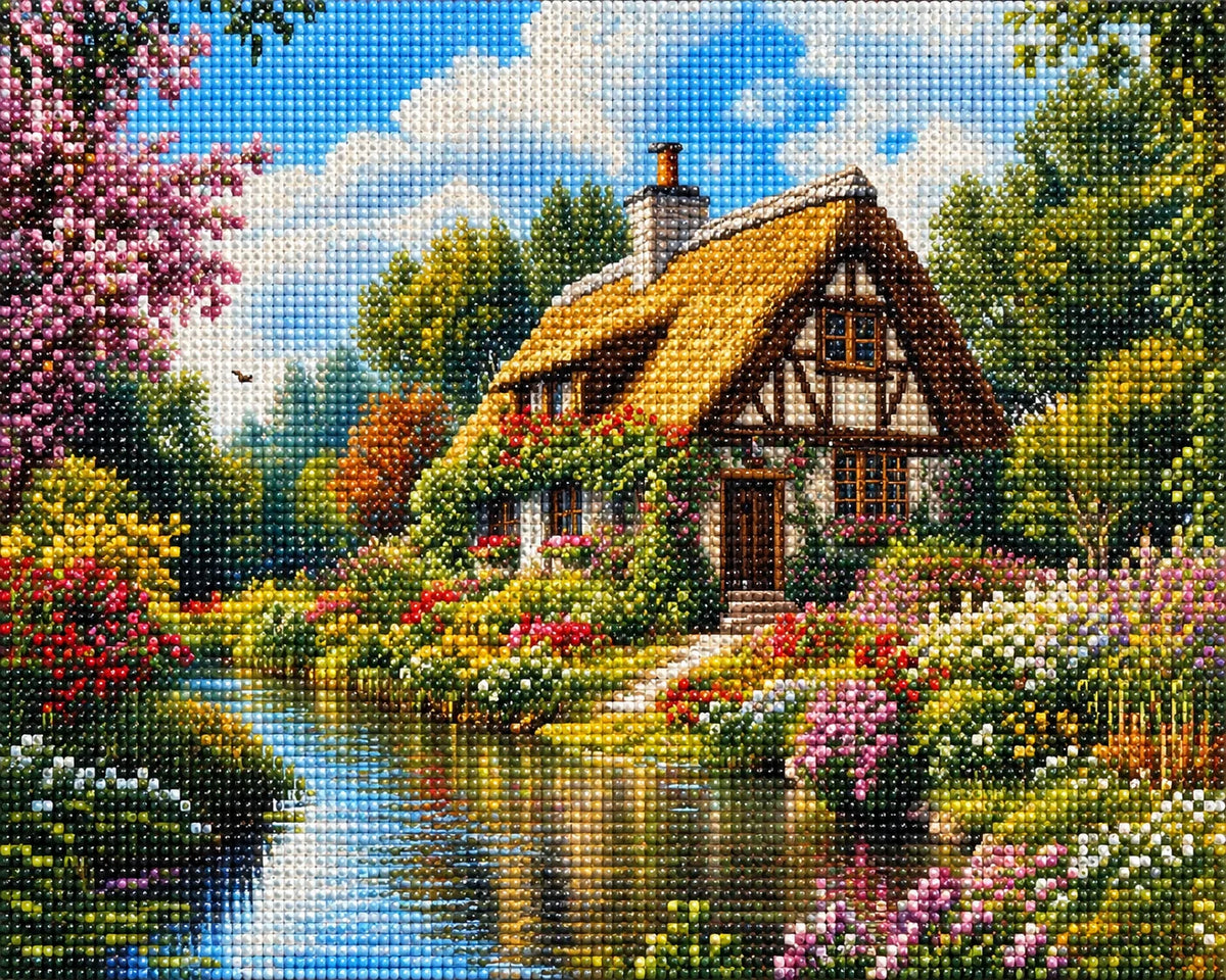 English Cottage Diamond Art Kit
