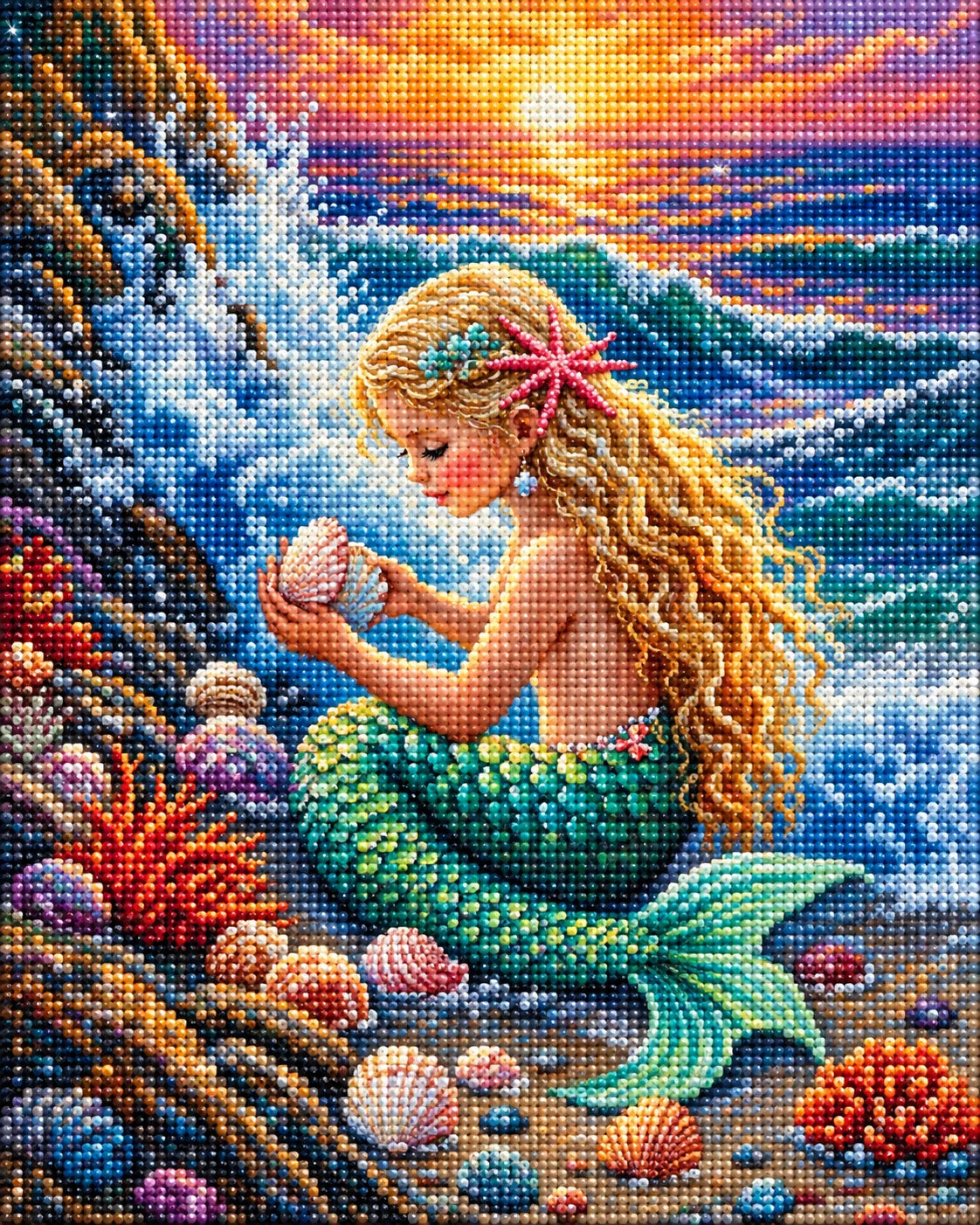 Little Mermaid Shells Diamond Art Kit