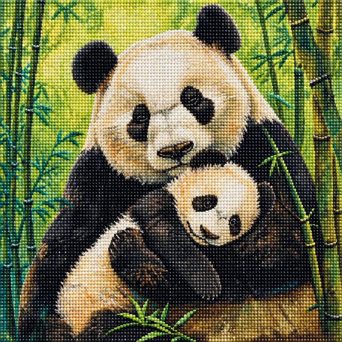 Panda And Cub Diamond Art Kit